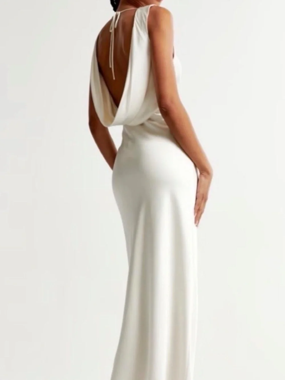 White satin dress